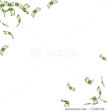 Indian rupee notes falling. Sparse INR bills on wh Indian rupee notes falling. Sparse INR bills on wh 71880709