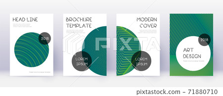 Trendy brochure design template set. Green abstrac Trendy brochure design template set. Green abstrac 71880710
