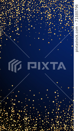 Festive decent confetti. Celebration stars. Gold c 71880796