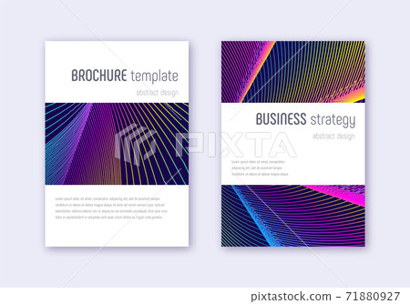 Minimalistic cover design template set. Rainbow ab Minimalistic cover design template set. Rainbow ab 71880927