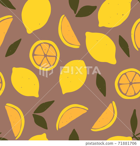Seamless pattern with lemons. 71881706