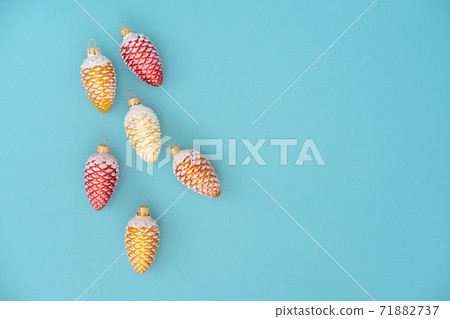 Christmas toys cones. Christmas toys cones. 71882737