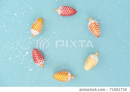 Christmas toys cones. Christmas toys cones. 71882738