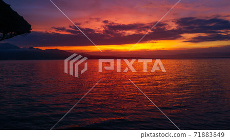 Stunning sunset over Samboan in Cebu  Island in Philippines 71883849