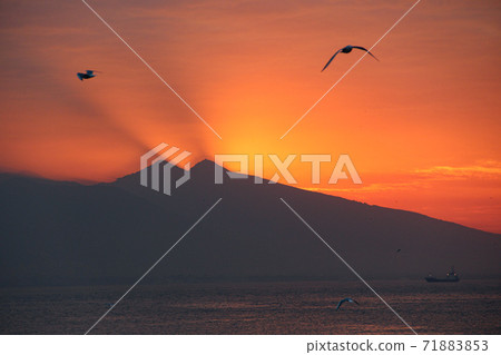 Stunning sunset over Samboan in Cebu  Island in Philippines 71883853