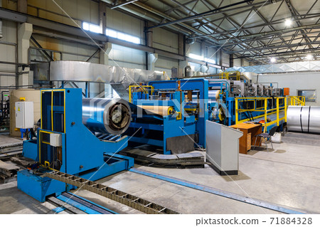 Industrial line of dry painting of metal products. Overhead conveyor system. 71884328