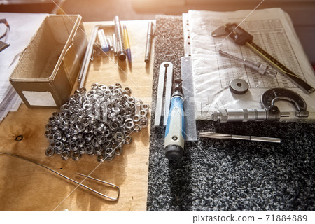 Large amount of tools on the table. Large amount of tools on the table. 71884889