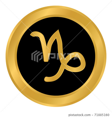 Capricorn symbol on white. 71885160