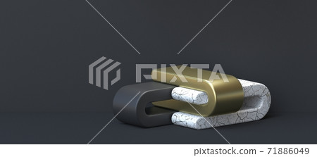 Abstract background U shape composition 3D - Stock Illustration ...