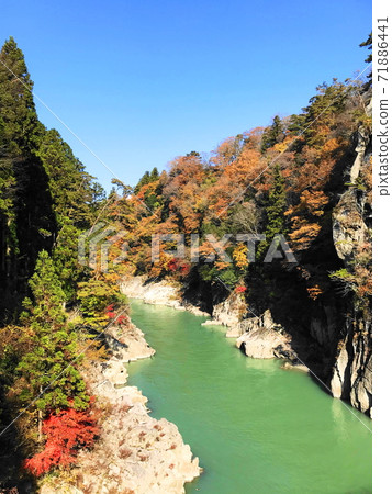 Tenryukyo Azalea Gorge seen from Tsutsuji Bridge 71886441