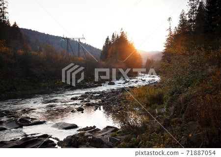 stormy mountain river stormy mountain river 71887054