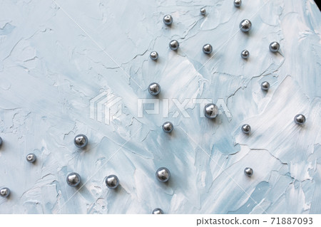 Black pearls on blue. Creative abstract background Black pearls on blue. Creative abstract background 71887093