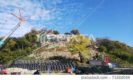 [日本城堡]香川縣丸龜城石垣修復工程 71888099