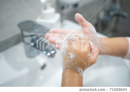 Hand washing for hygiene 71888604