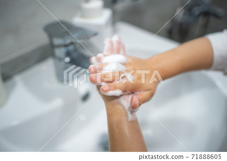 Hand washing for hygiene 71888605