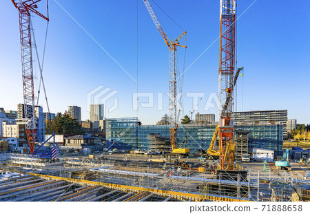 Scenery of construction site / tower crane car Scenery of construction site / tower crane car 71888658