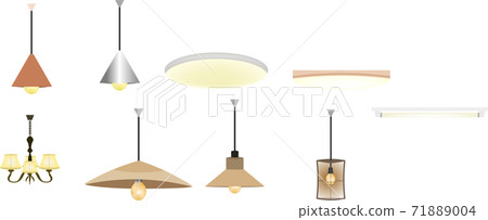 Simple lighting illustration set Simple lighting illustration set 71889004