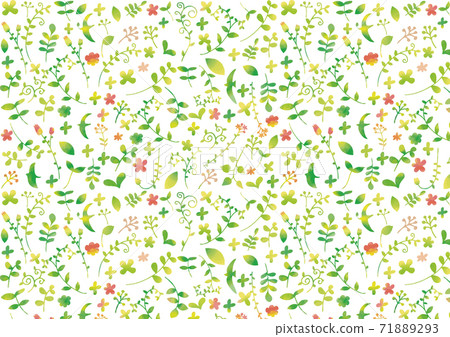 Watercolor style flower and bird pattern 71889293
