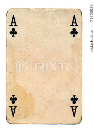 old grunge playing card isolated on white old grunge playing card isolated on white 71890986