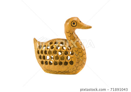 indian crafts wooden bird souvenir isolated indian crafts wooden bird souvenir isolated 71891043