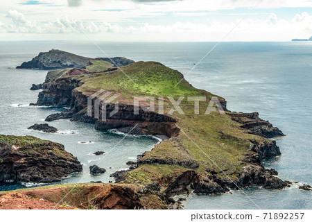 View of rocky cliffs clear water of Atlantic Ocean at Ponta de Sao Lourenco, the island of Madeira, Portugal View of rocky cliffs clear water of Atlantic Ocean at Ponta de Sao Lourenco, the island of Madeira, Portugal 71892257