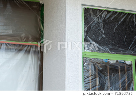 Beautifully painted exterior walls of the house Beautifully painted exterior walls of the house 71893785