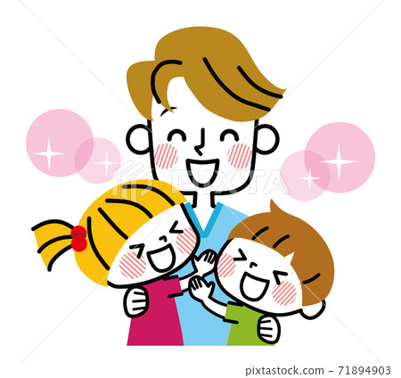 Children who love dad Children who love dad 71894903