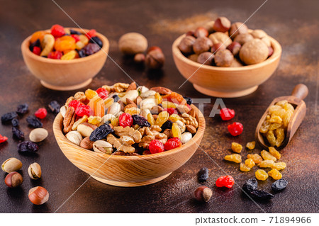 Snack of Nuts and Dried Fruit. Snack of Nuts and Dried Fruit. 71894966