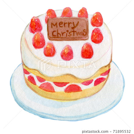 聖誕節水彩插圖 71895532