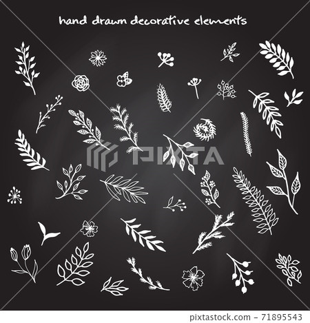 hand drawn vector decorative elements - Stock Illustration [71895543 ...