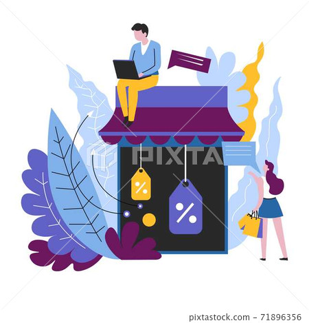 Internet shop sale isolated abstract icon online order Internet shop sale isolated abstract icon online order 71896356