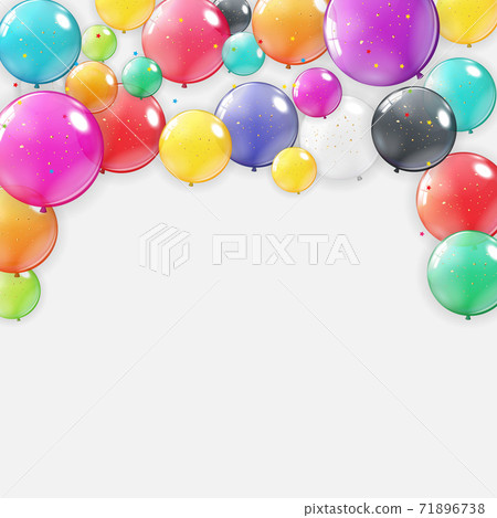 Holiday Background with Balloons. Can be used for advertisment, promotion and birthday card or invitation. Vector Illustration Holiday Background with Balloons. Can be used for advertisment, promotion and birthday card or invitation. Vector Illustration 71896738