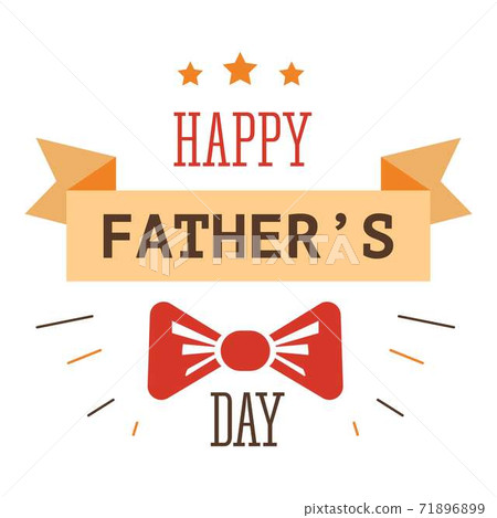 Father day holiday isolated icon bowtie and ribbon 71896899