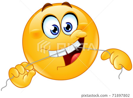 Dental floss emoticon Dental floss emoticon 71897802