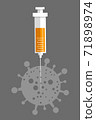 Medical icon ampoule vaccine and syringe illustration 71898974