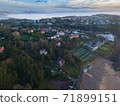 Overlooking Swansea Bay from Langland Bay Beach, including The Mumbles and Swansea coastlines... 71899151