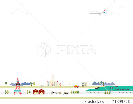 可以在後台（冬季）使用的北海道觀光風景 71899798