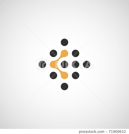 Abstract icon with circle connect icon for web marketing design. Abstract blue background. Technology concept. Vector illustration flat design. Global network connection concept 71900632