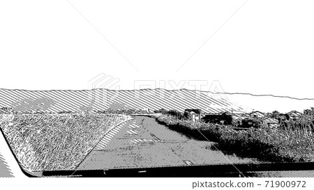 Countryside causeway cartoon style Countryside causeway cartoon style 71900972