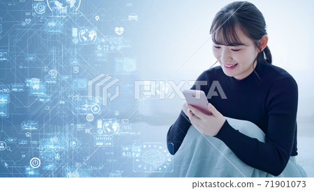 Mobile network women using smartphones 71901073