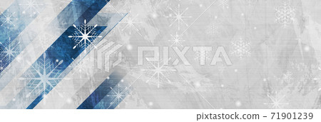 Geometric grunge Christmas background with snowflakes 71901239
