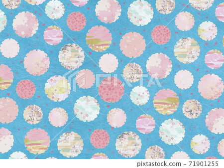 Background material that feels the texture of Japanese paper Spring, cherry blossom season [XL in A3 size-350dpi] 71901255