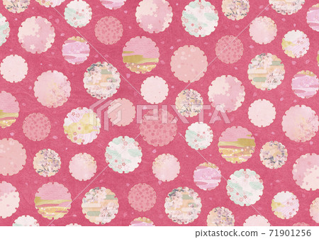 Background material that feels the texture of Japanese paper Spring, cherry blossom season [XL in A3 size-350dpi] 71901256
