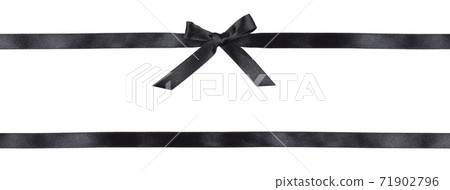 Black satin bow and ribbon Black satin bow and ribbon 71902796