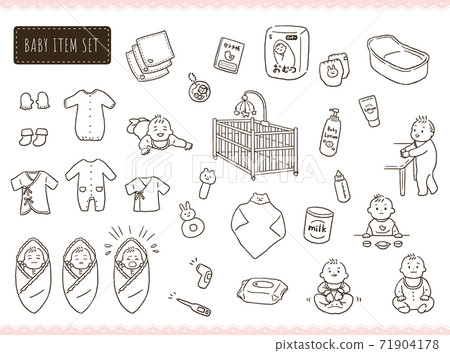 Baby and baby goods set 71904178