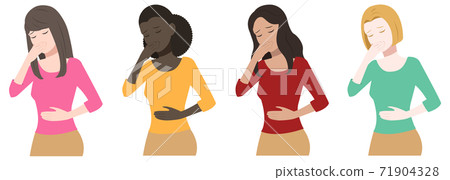 噁心，腹痛，女性 71904328