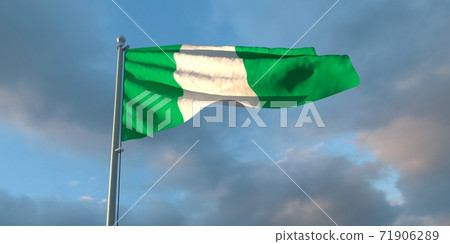 3d rendering of the national flag of the Nigeria 71906289