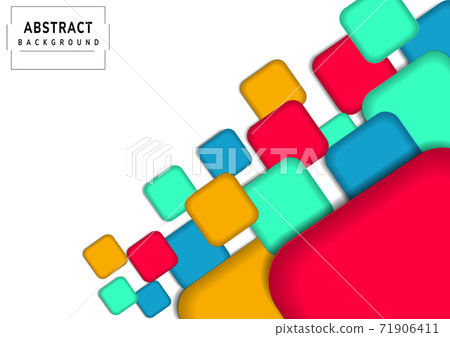 Abstract colorful geometric square on white background. 71906411