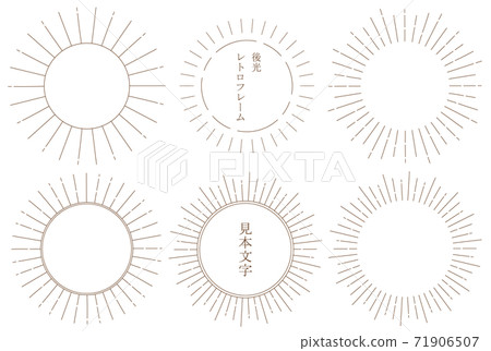 Aureola retro frame, ring of light, halo, halo 71906507