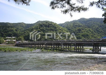 夏天在京都的渡月橋 71906638